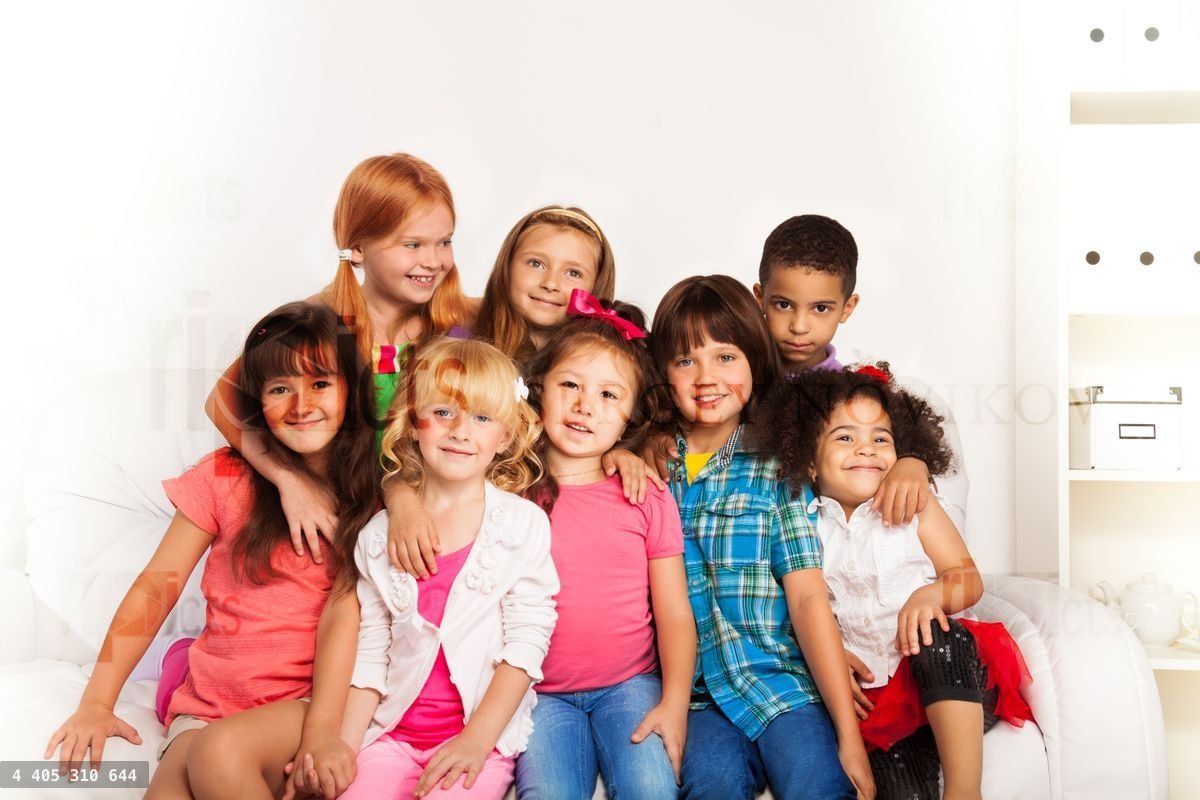 Friends together at home