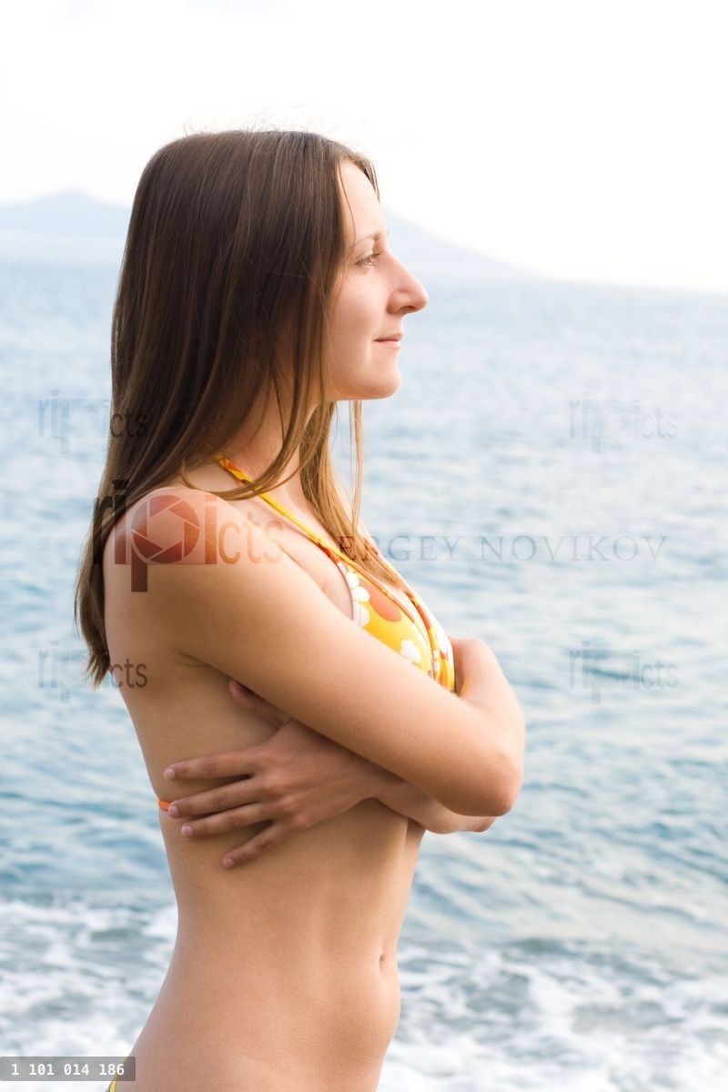 Young woman in bikini