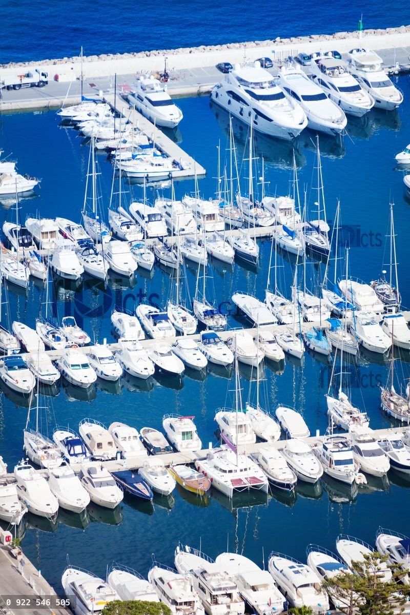 Beautiful view from top of marina in Monaco