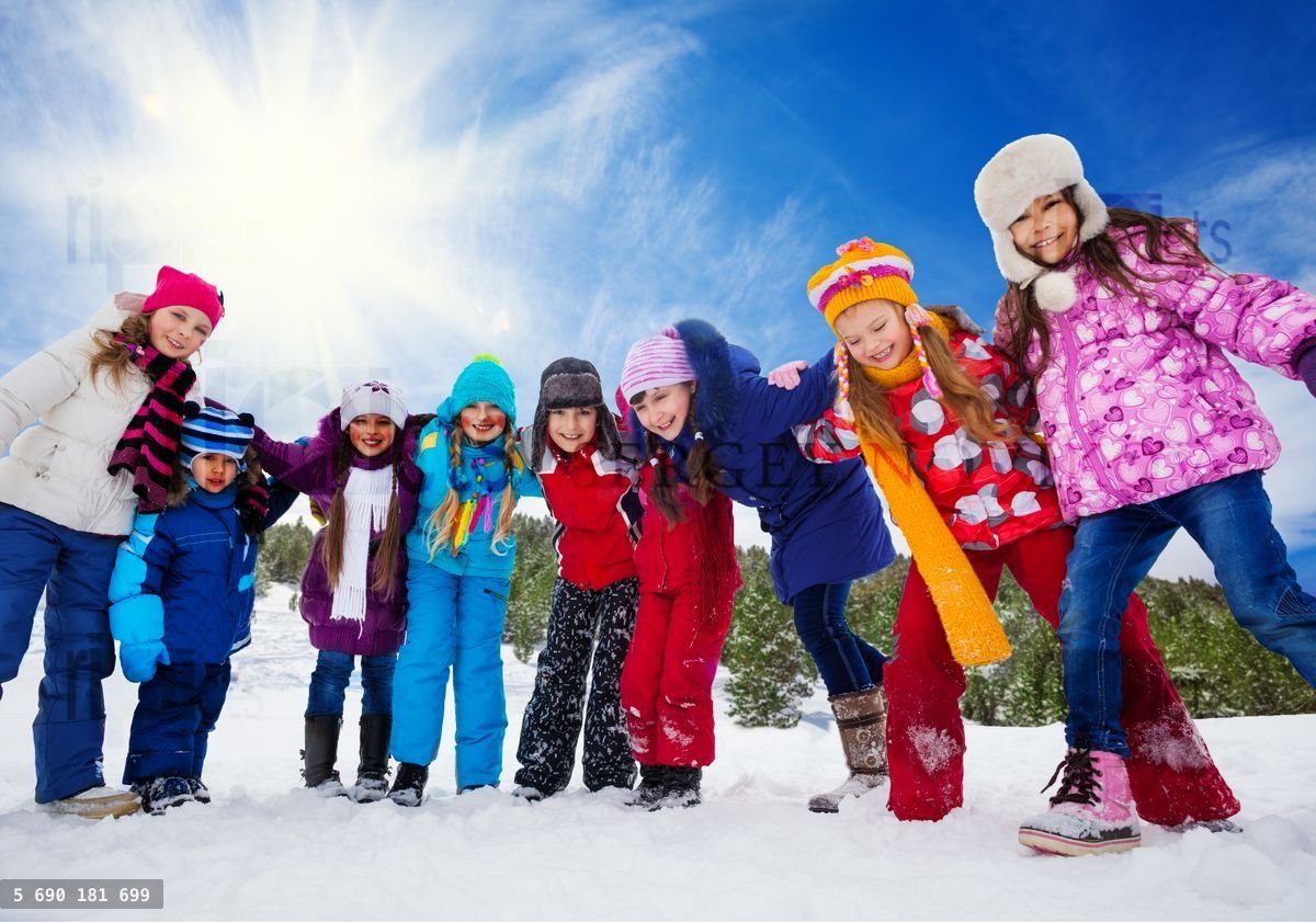 Friends having fun in snow