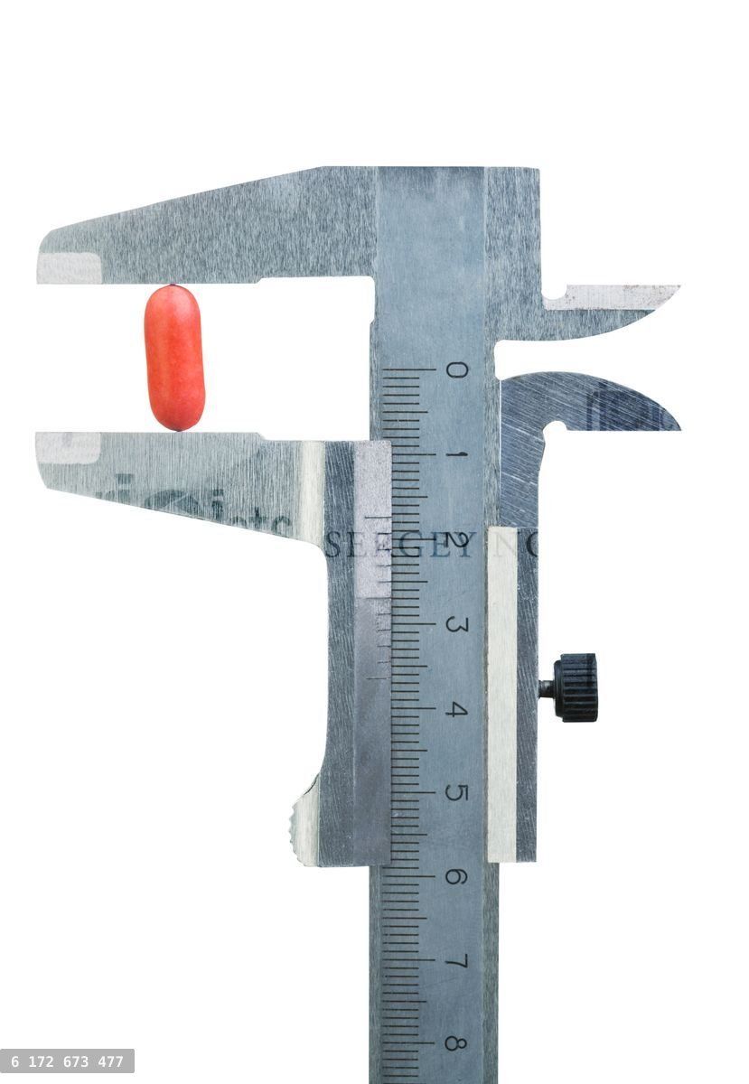 Caliper measure pill