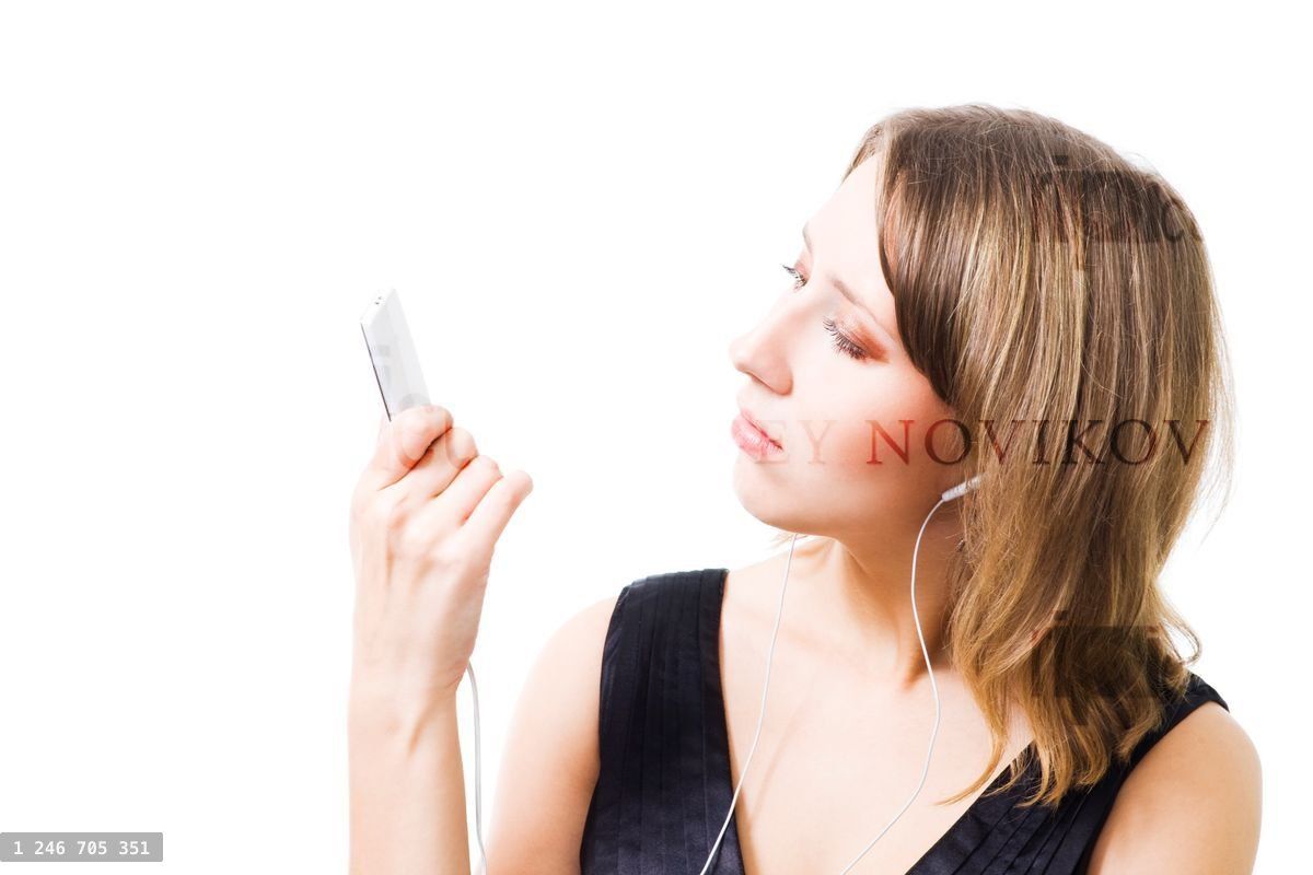 Woman listen music