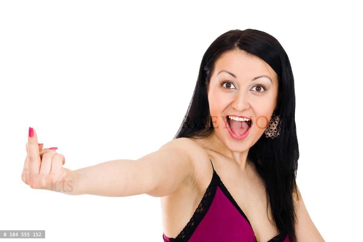 Woman gesturing fuck symbol