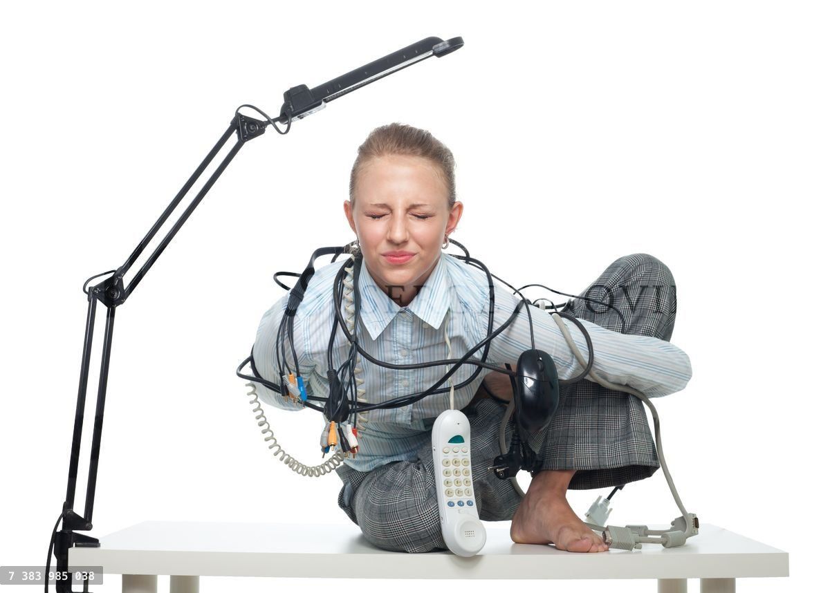 constrained office worker