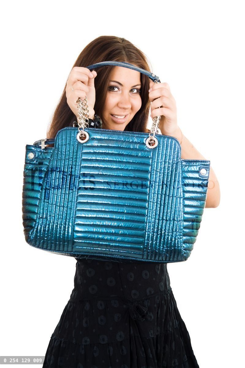 Young woman with handbag