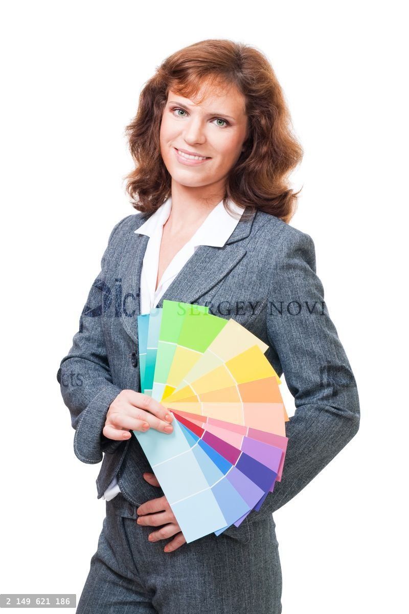 Woman choose color