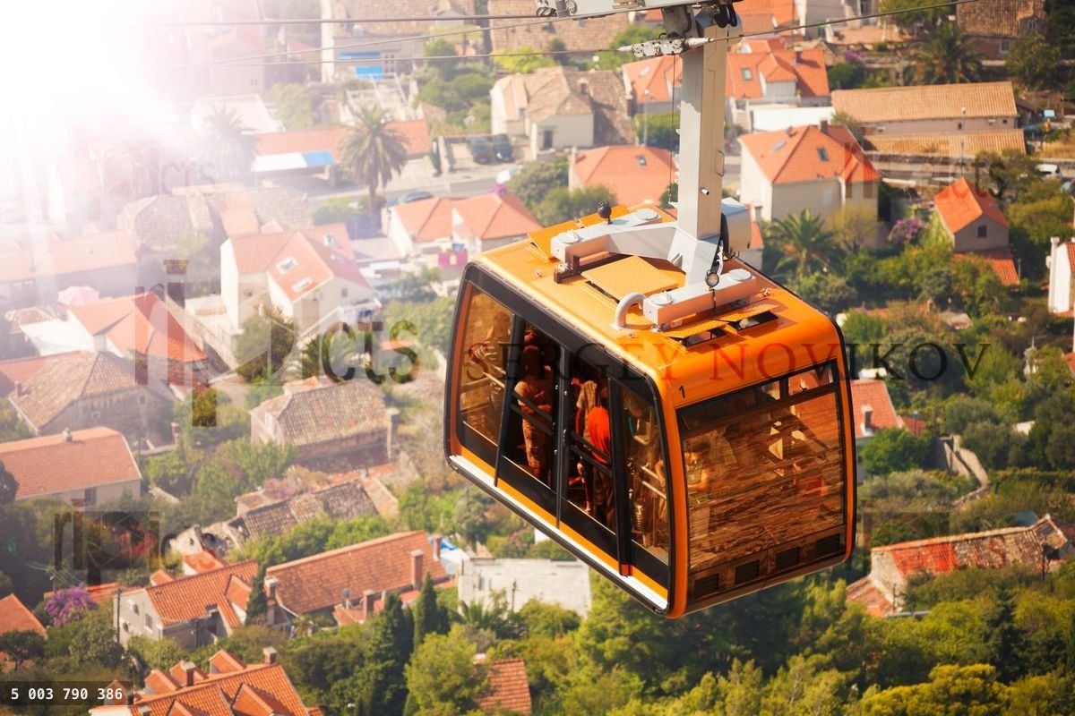 Funicular cable car in Dubrovnik