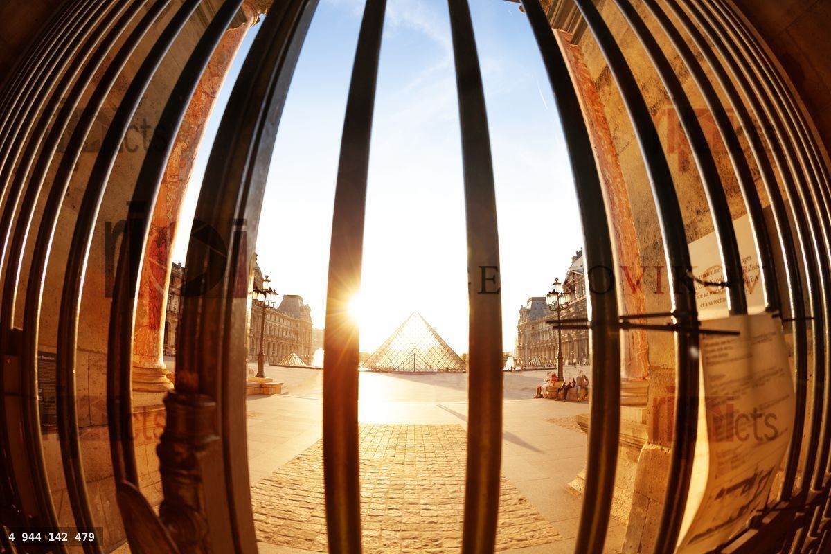 Gates of Louvre Palace in the Paris