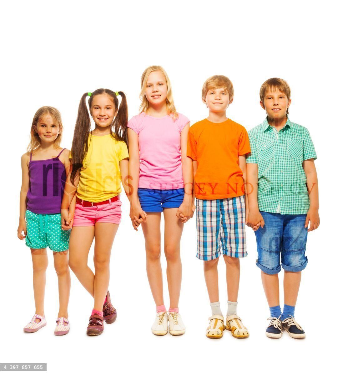 Full length photo of five children