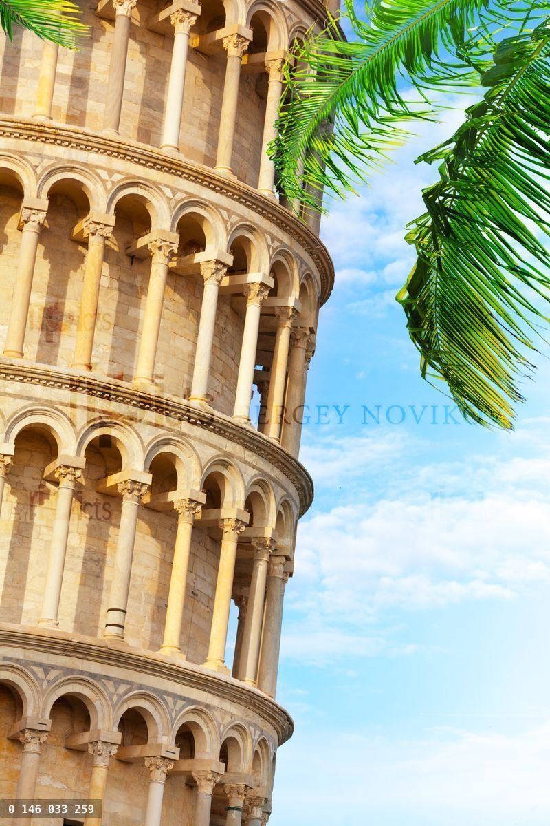 Close shoot of part of the Pisa tower
