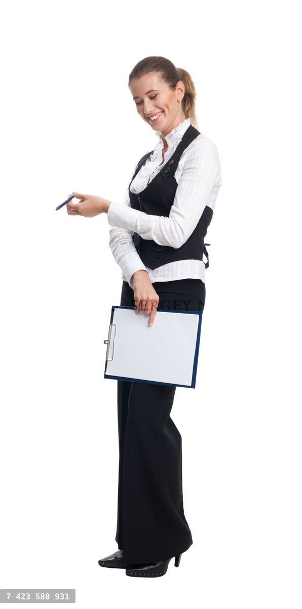 Business woman laughing