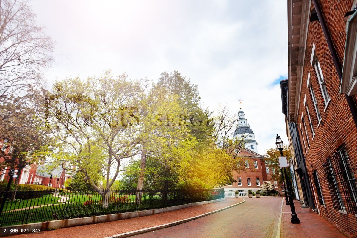 Bladen street towards Maryland State House capitol