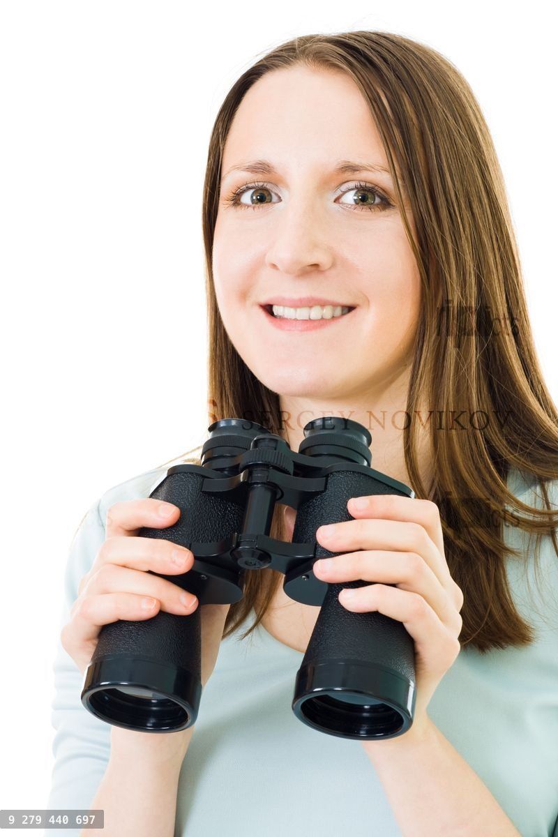 woman with binocular