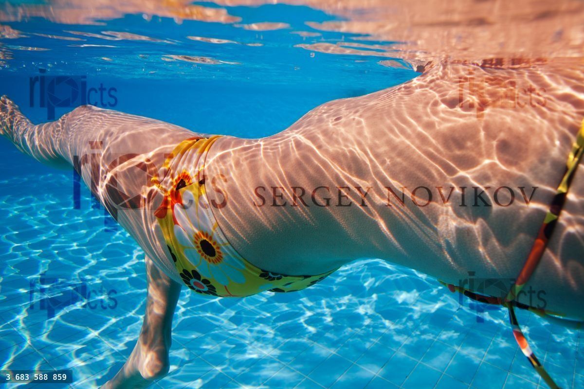 Woman's swimmer body