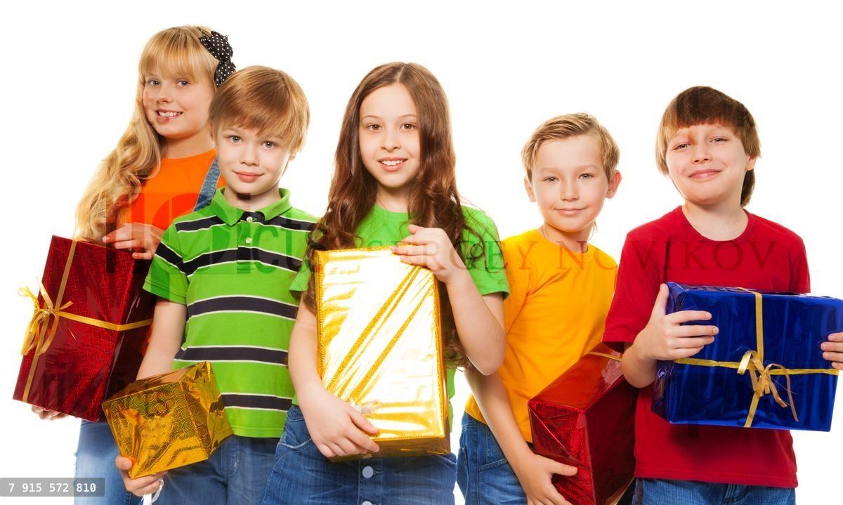 Friends sharing Christmas gifts