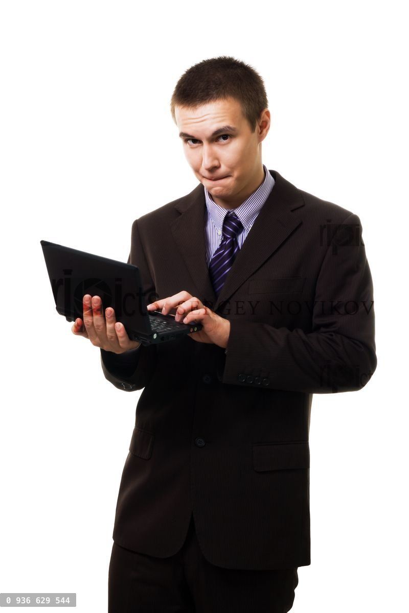 Young business man work hard
