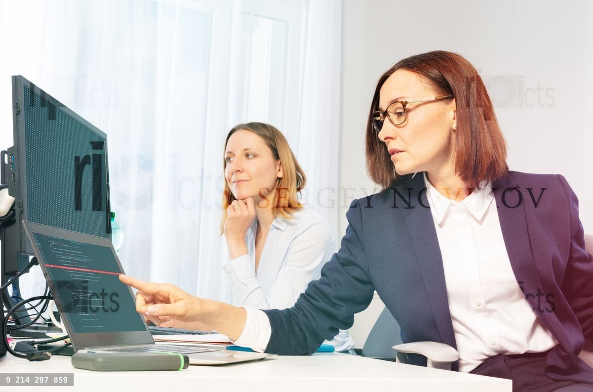 Businesswomen during working process in the office