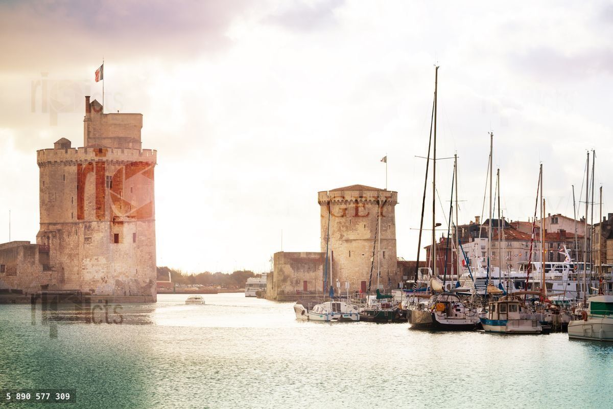 Gates to marina harbor in La Rochelle downtown
