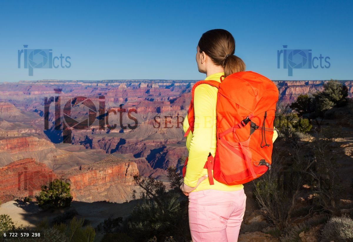 Yong woman hiker in Grand canyon