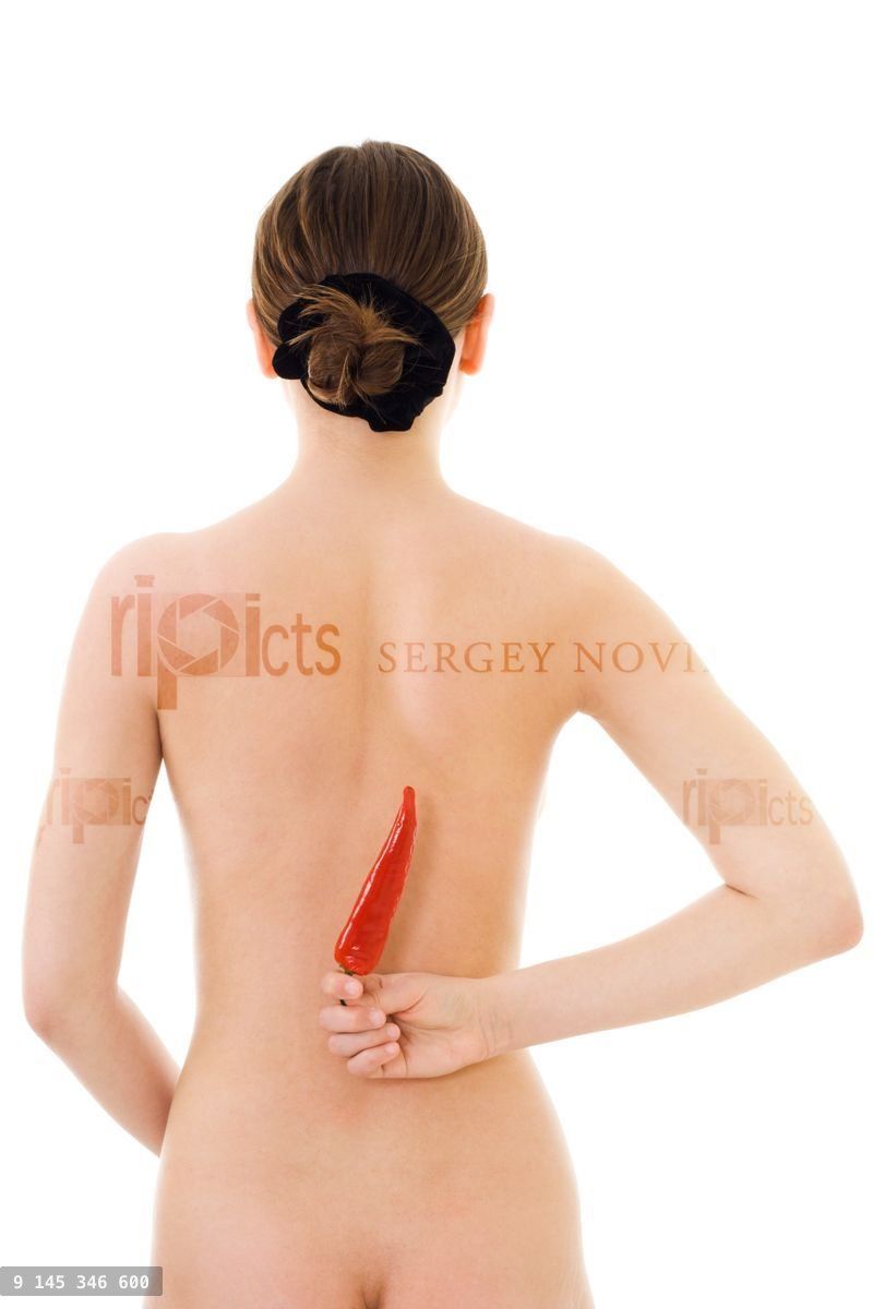 Young hot woman with paper