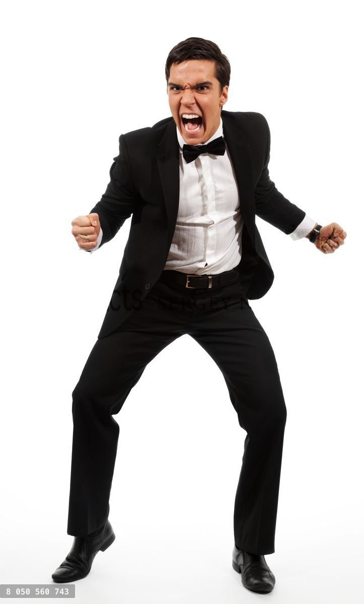 furious business man