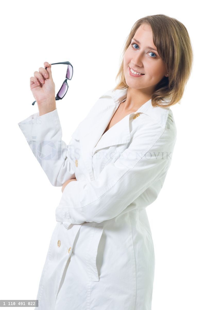 Woman hold glasses