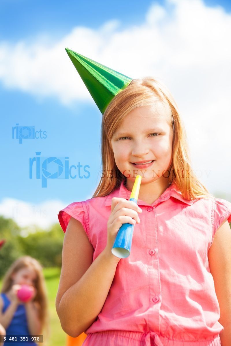 Girl and birthday portrait