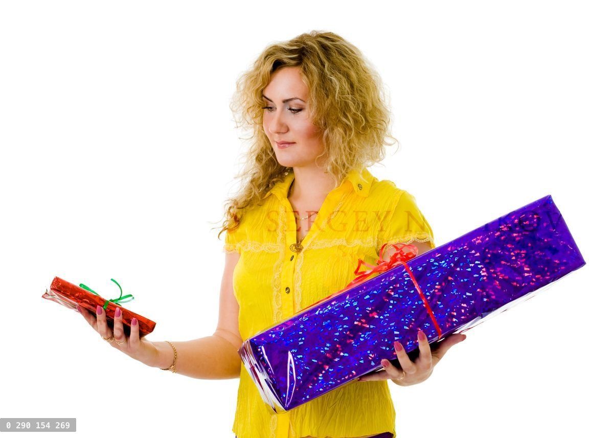 woman with two gifts