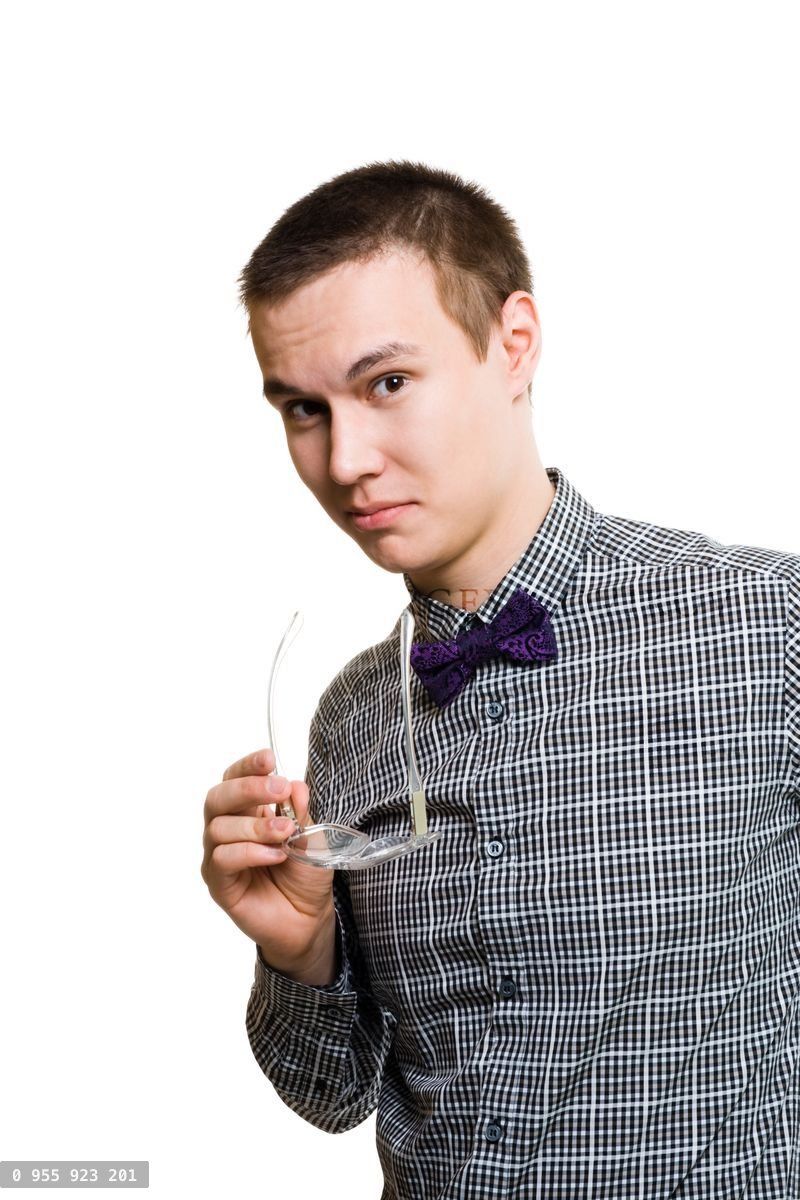 young man show interest