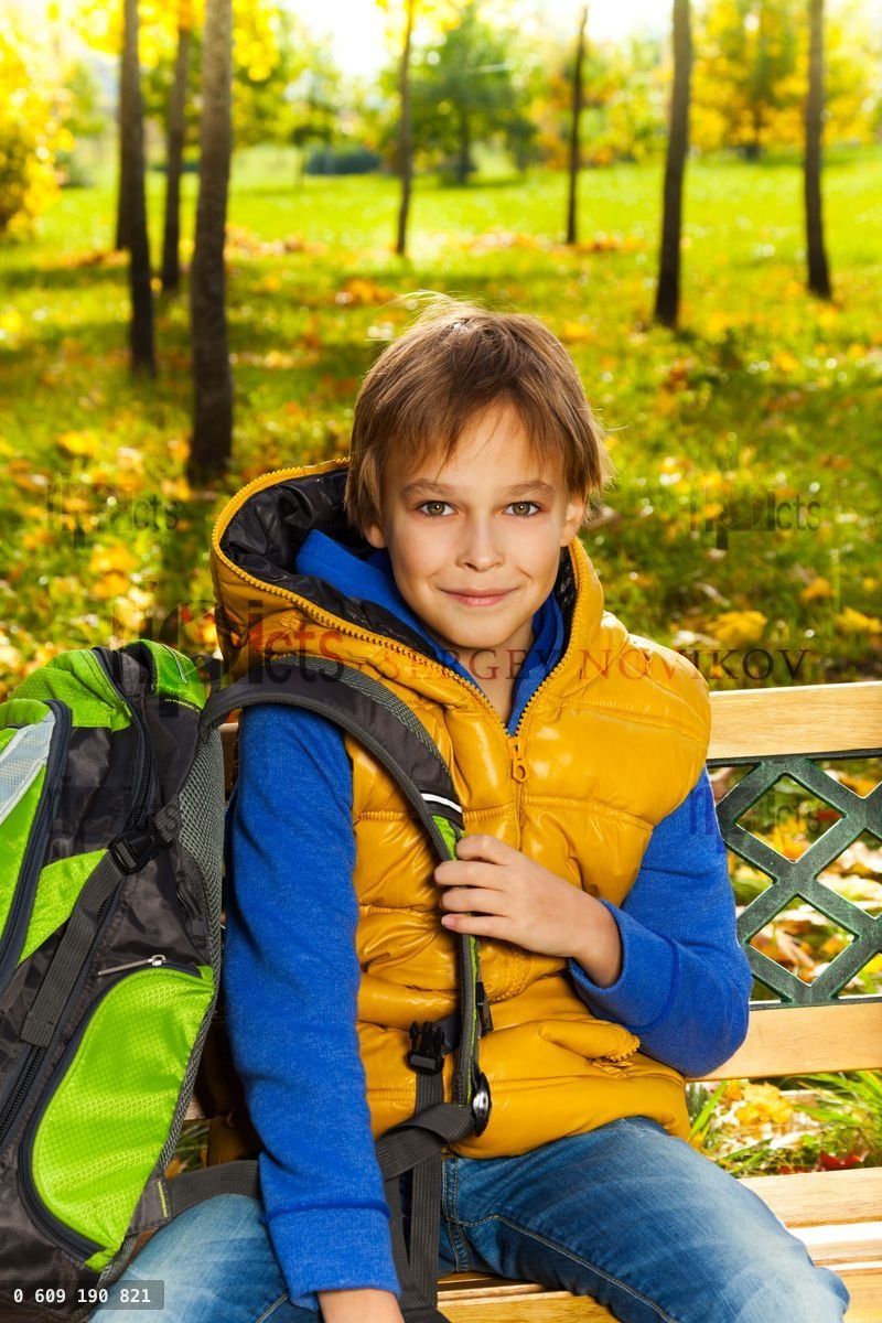 Boy with rucksack