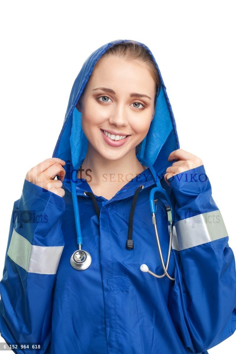 Woman medic with big smile