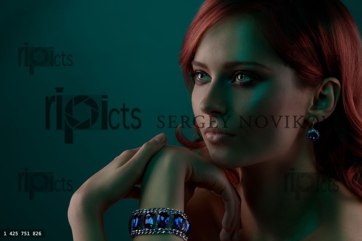 Beauty portrait with strap