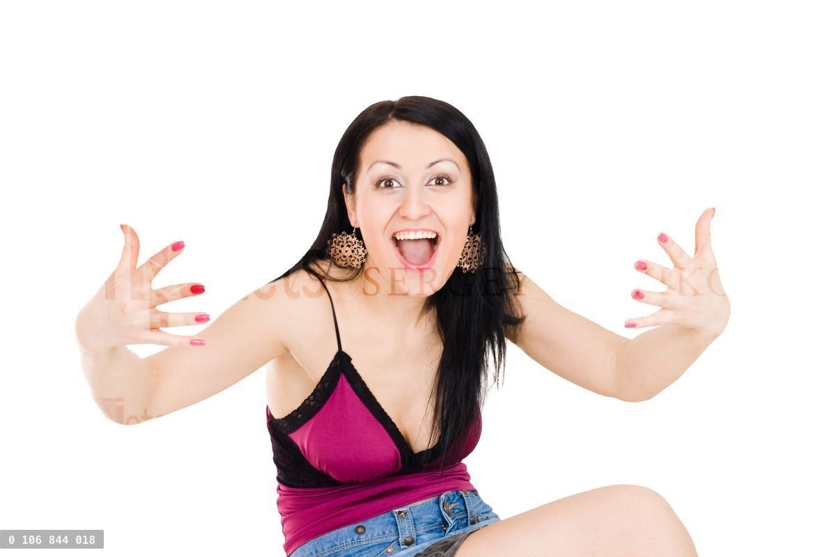 Woman explaning gesturing with hands