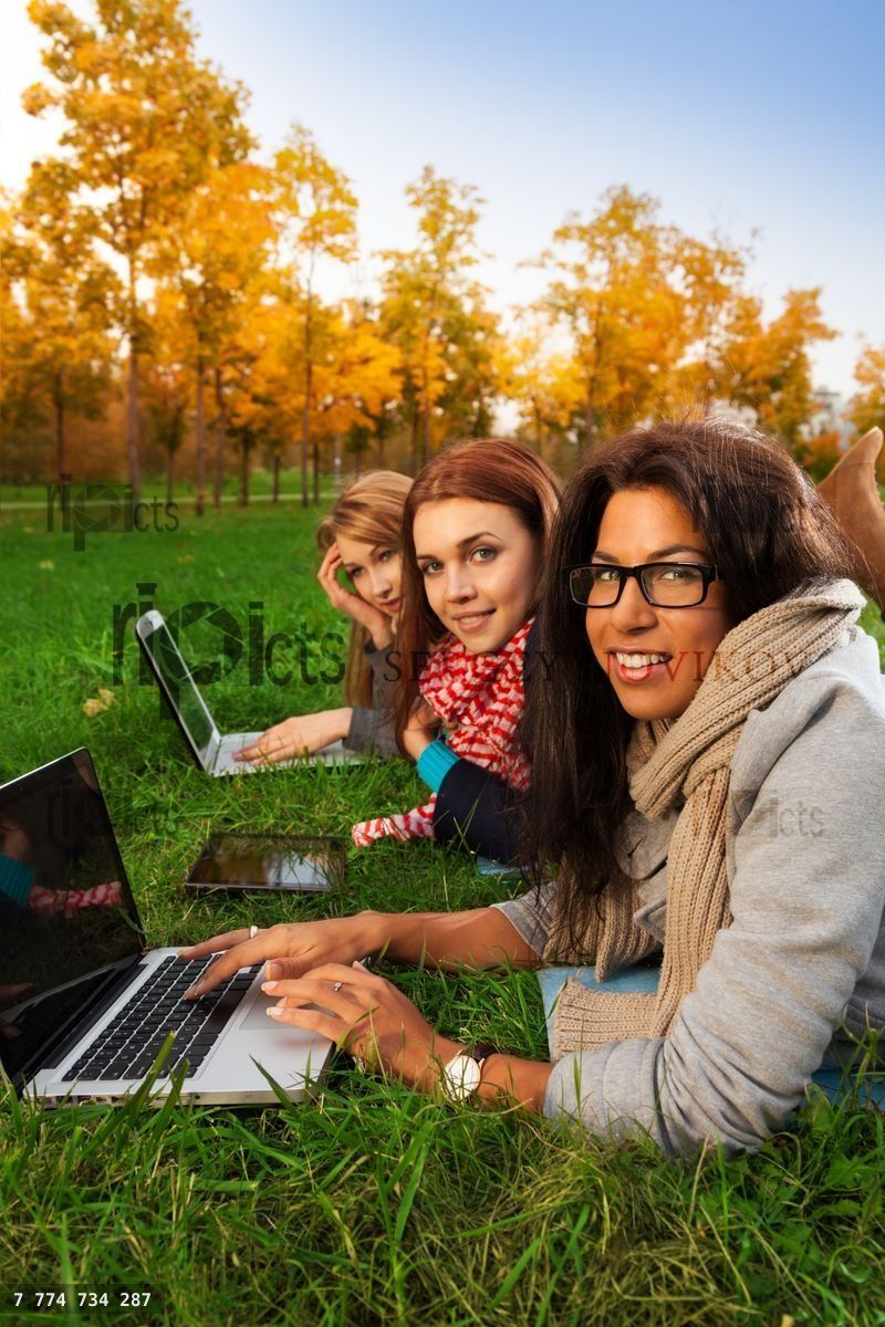 Friends in sunny park