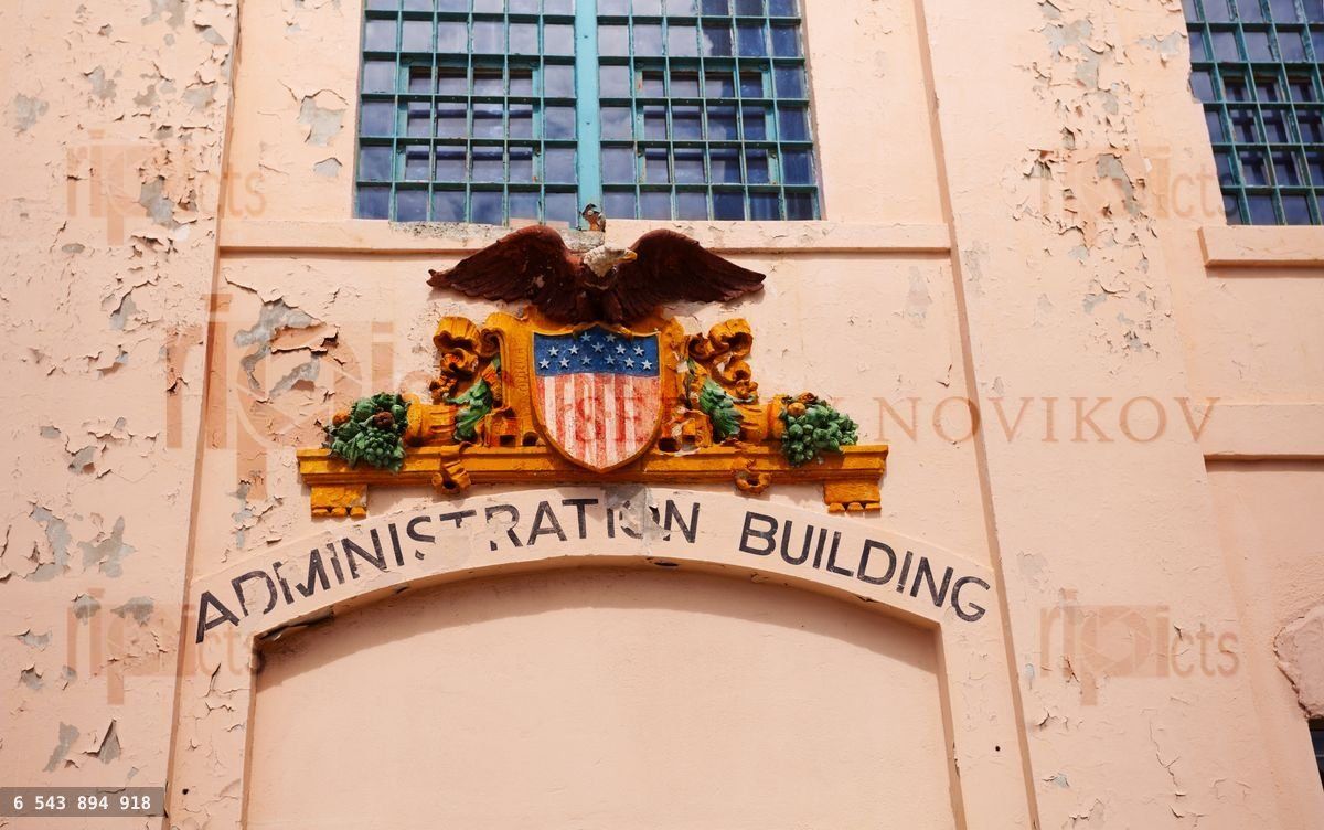 Coat of arms on Alcatraz prison
