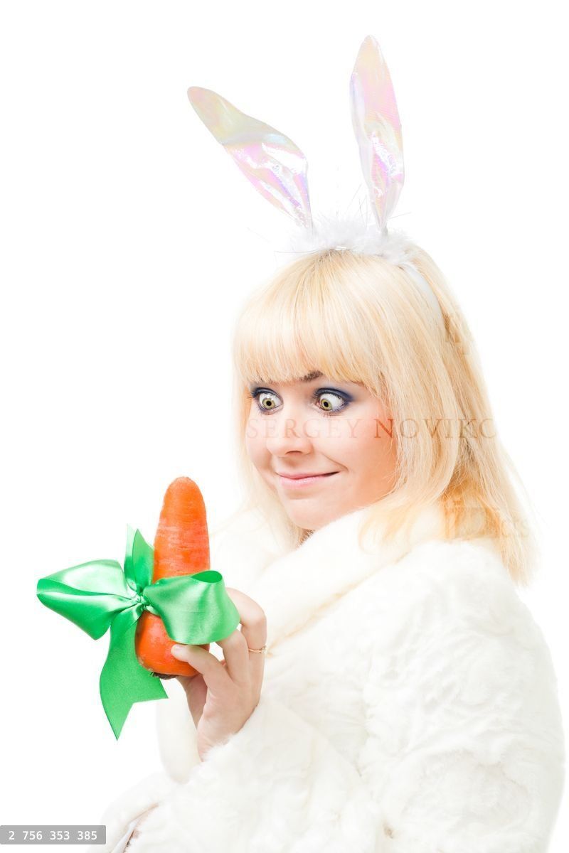 woman in rabbit costume