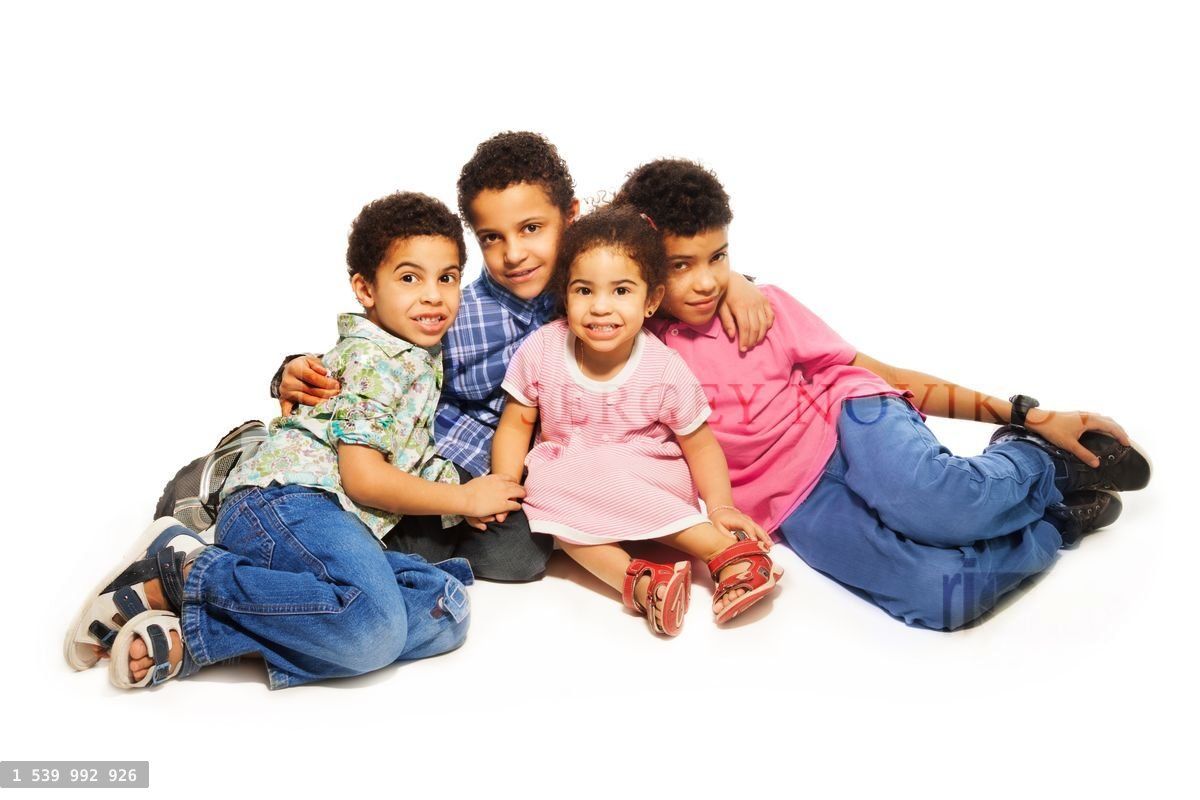 Group portrait of black siblings