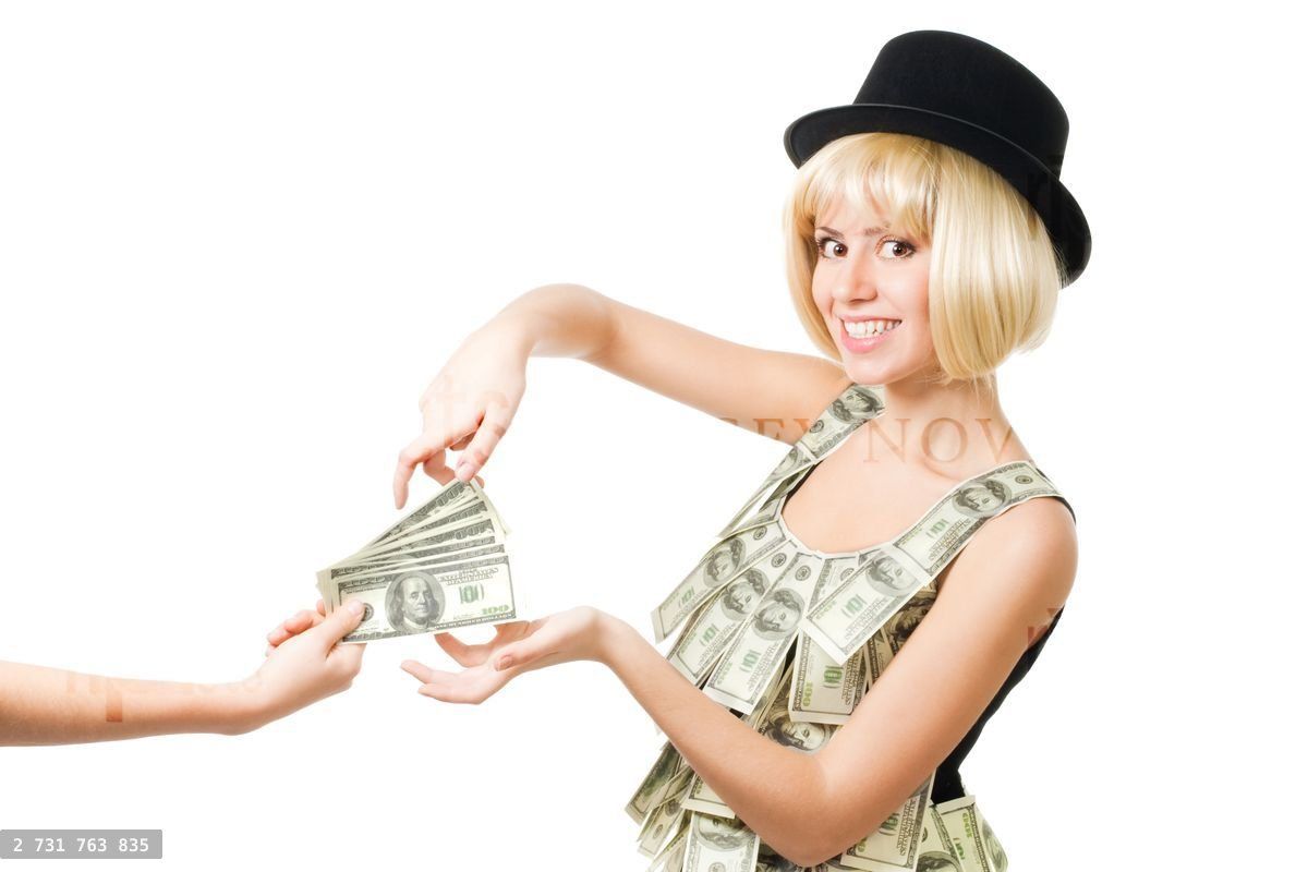 Woman take money