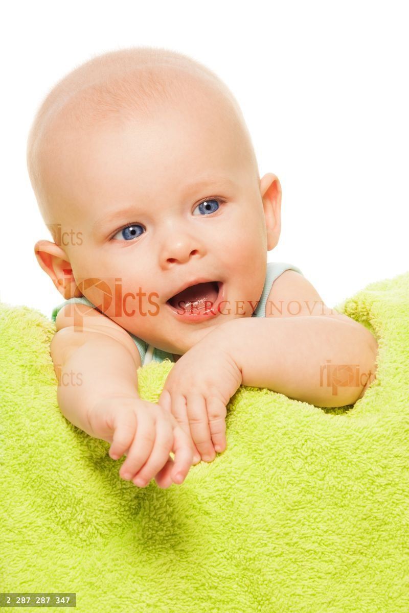 yawning baby boy