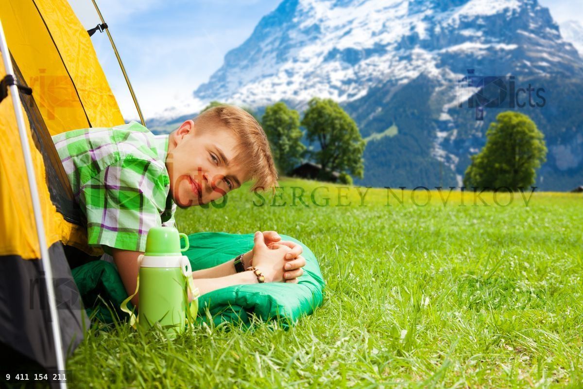 Young man on hiking