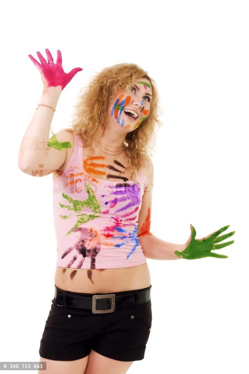 Funny creative woman