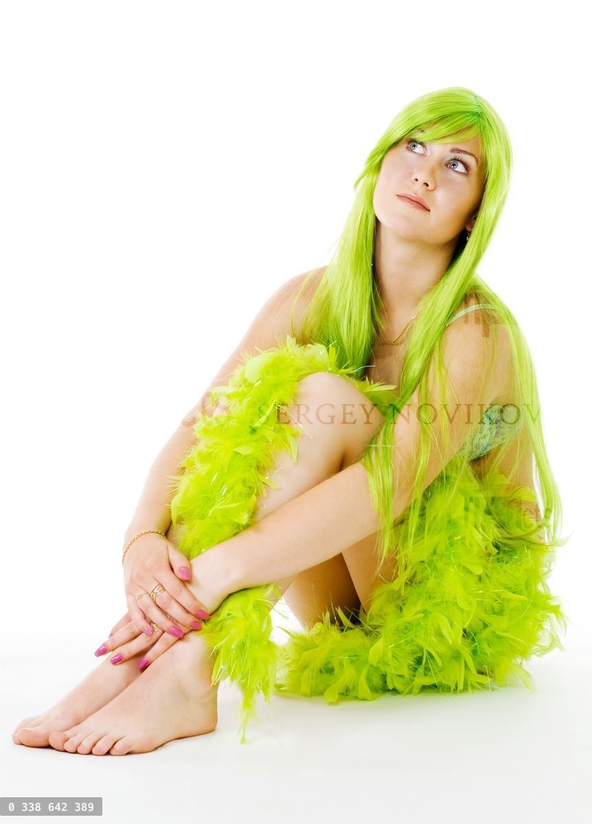 woman in green