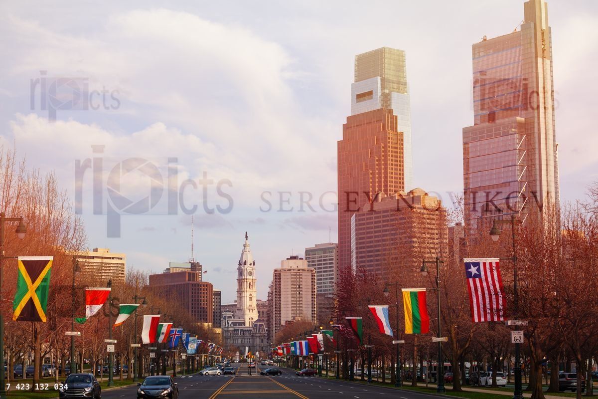 Ben Franklin Parkway and Philadelphia Center City