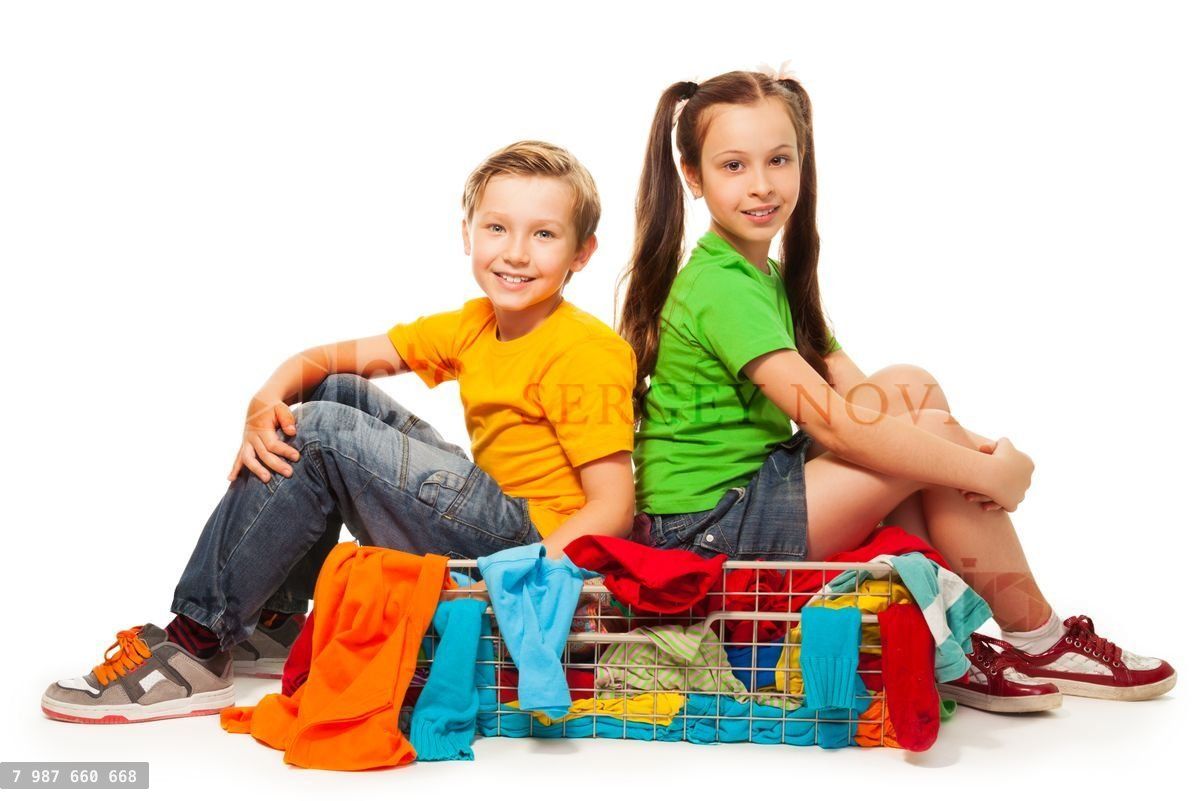 Friends in clothing store