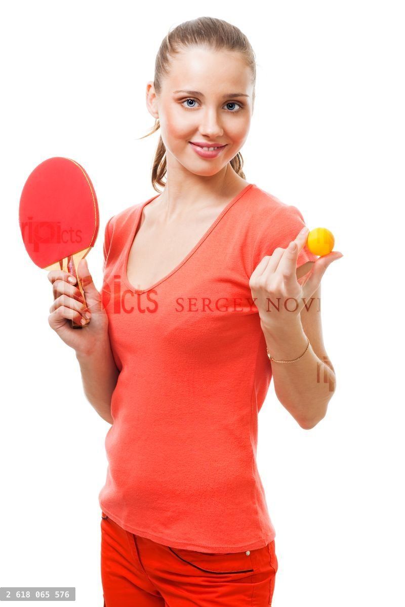 Woman offer to play table tennis